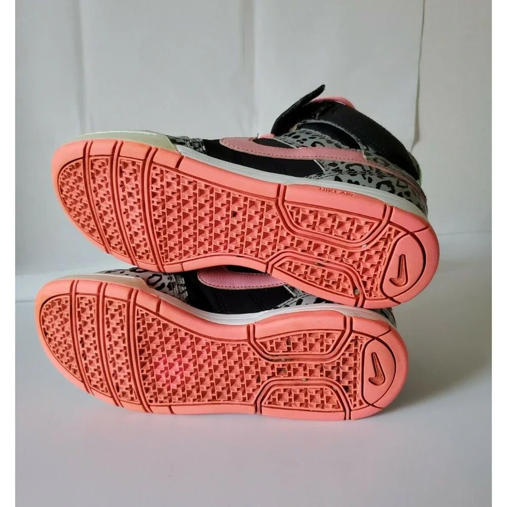Nike Air Morgan 2 Mid Gray Cheetah Black Green Pink 407479-062 Women's sz 7.5